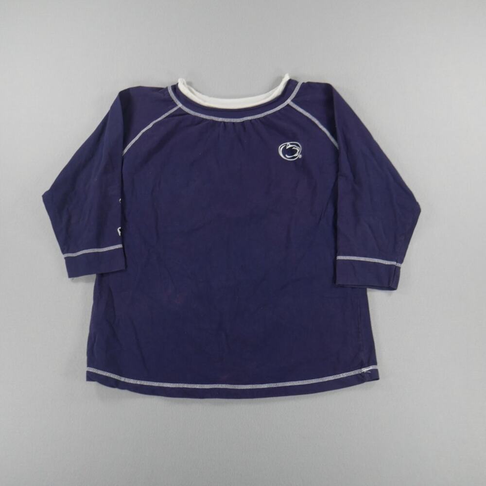 Vintage Y2K Logo Athletic Penn State Blue 3/4 Long Sleeve Womens Size XL College
